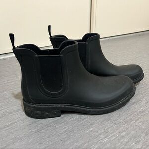 Madewell Black Chelsea Rain Boots